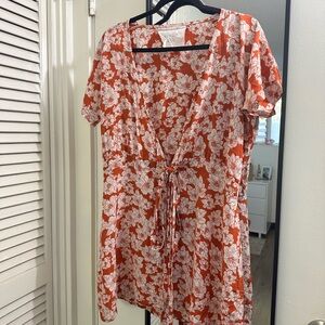 Acacia swim Rust Magnolia wrap dress